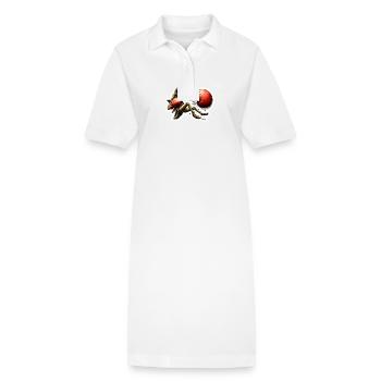 Eine boxende Heuschrecke - Stanley/Stella Frauen Bio-Polokleid PAIGER - Weiß - Vorne