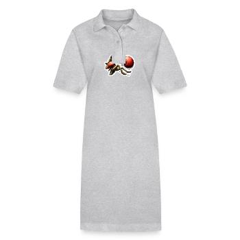 Eine boxende Heuschrecke - Stanley/Stella Frauen Bio-Polokleid PAIGER - Schwarz - Vorne