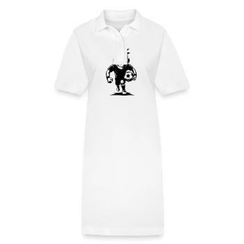 Arbitre souriant avec ballon - Robe polo bio PAIGER Stanley/Stella Femme - blanc - Devant
