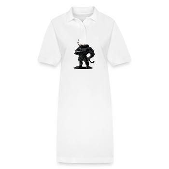 Panther Tier - Stanley/Stella Frauen Bio-Polokleid PAIGER - Weiß - Vorne