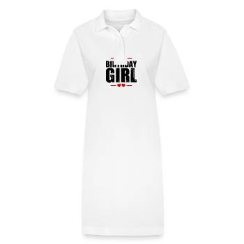 Geburtstags Mädchen Spruch - Stanley/Stella Frauen Bio-Polokleid PAIGER - Weiß - Vorne