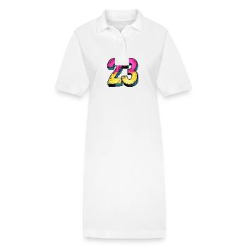 23 Number symbol - Stanley/Stella PAIGER Organic Women’s Polo Dress - white - Front
