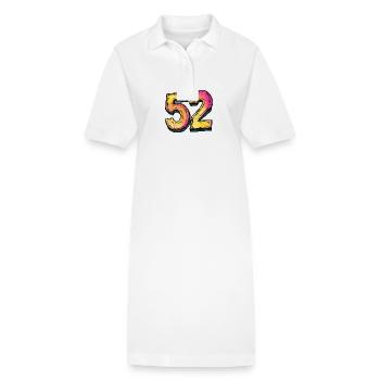 52 Symbole numérique - Robe polo bio PAIGER Stanley/Stella Femme - blanc - Devant