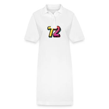 72 Symbole numérique - Robe polo bio PAIGER Stanley/Stella Femme - blanc - Devant