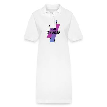 Saying, I swear. Cool youth language - Stanley/Stella PAIGER Organic Women’s Polo Dress - white - Front