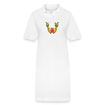 Mais Paar Liebe Herz Lustig - Stanley/Stella Frauen Bio-Polokleid PAIGER - Weiß - Vorne