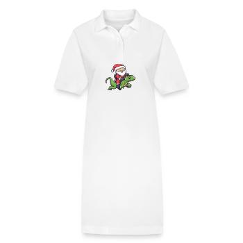 Echse Weihnachtsmann - Stanley/Stella Frauen Bio-Polokleid PAIGER - Weiß - Vorne