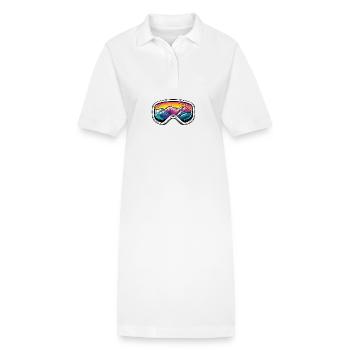 Lunettes de ski Montagnes Piste - Robe polo bio PAIGER Stanley/Stella Femme - blanc - Devant