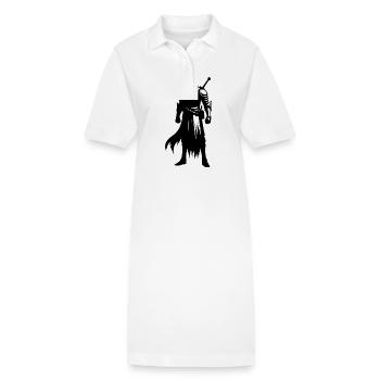 Ritter Krieger mit Schwert und Schild - Stanley/Stella Frauen Bio-Polokleid PAIGER - Weiß - Vorne