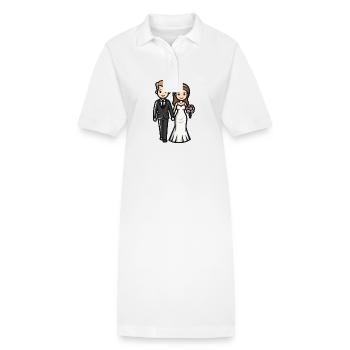 Marié Mariage Marié Marié - Robe polo bio PAIGER Stanley/Stella Femme - blanc - Devant