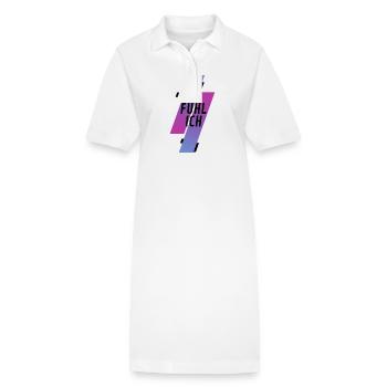 Spruch, Fühl Ich. Cooles pinkes Design - Stanley/Stella Frauen Bio-Polokleid PAIGER - Weiß - Vorne