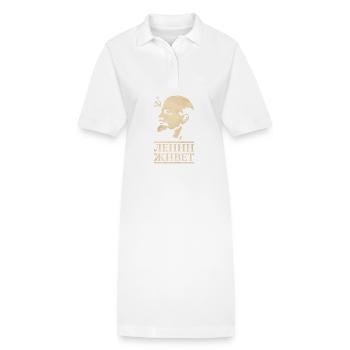 Lénine vit - Robe polo bio PAIGER Stanley/Stella Femme - blanc - Devant