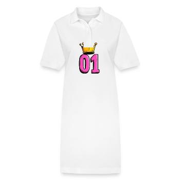 1 Couronne de chiffres - Robe polo bio PAIGER Stanley/Stella Femme - blanc - Devant