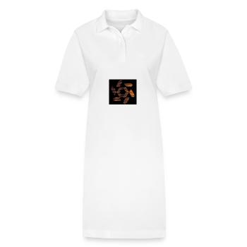 ENTWURF. KUNST. PAPA. MAMA. MODERN. AFRIKA. GEEK. - Stanley/Stella Frauen Bio-Polokleid PAIGER - Weiß - Vorne