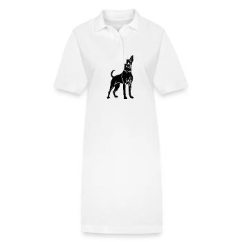 Chien Pinscher - Robe polo bio PAIGER Stanley/Stella Femme - blanc - Devant