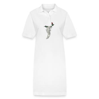 Fabriqué en enfer - Robe polo bio PAIGER Stanley/Stella Femme - blanc - Devant