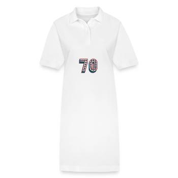 70. 70 ANS. 70e ANNIVERSAIRE. ANNIVERSAIRE 70 ANS. - Robe polo bio PAIGER Stanley/Stella Femme - blanc - Devant