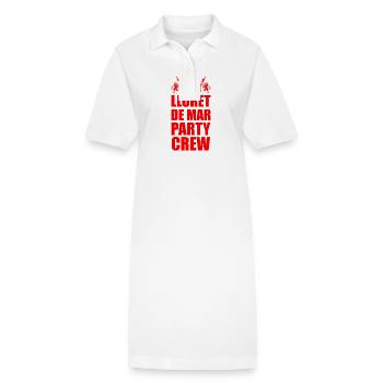 Voyage en équipage de fête à Lloret de Mar - Robe polo bio PAIGER Stanley/Stella Femme - blanc - Devant