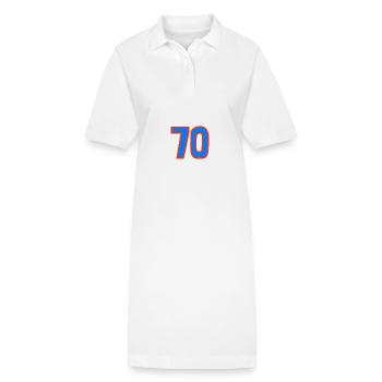 70. 70 ANS. 70e ANNIVERSAIRE. ANNIVERSAIRE 70 ANS. - Robe polo bio PAIGER Stanley/Stella Femme - blanc - Devant
