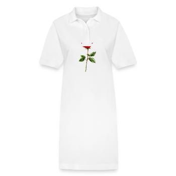 Rose Blume Liebe - Stanley/Stella Frauen Bio-Polokleid PAIGER - Weiß - Vorne