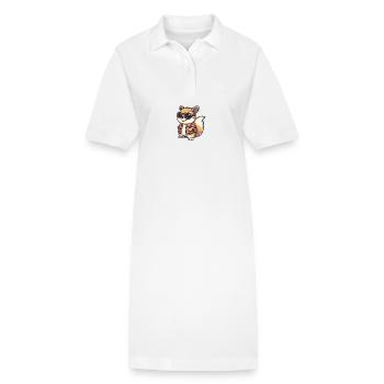 Squirrel Comic Holiday - Robe polo bio PAIGER Stanley/Stella Femme - blanc - Devant