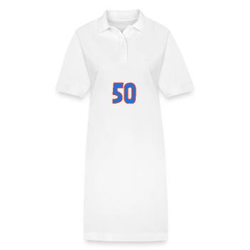 50. 50 ANS. 50e ANNIVERSAIRE. ANNIVERSAIRE 50 ANS. - Robe polo bio PAIGER Stanley/Stella Femme - blanc - Devant