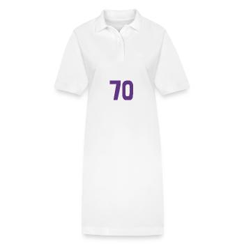 70. 70 ANS. 70e ANNIVERSAIRE. ANNIVERSAIRE 70 ANS. - Robe polo bio PAIGER Stanley/Stella Femme - blanc - Devant