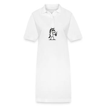 Boisson fraîche Licorne - Robe polo bio PAIGER Stanley/Stella Femme - blanc - Devant