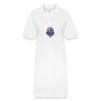 Eisberge Symbol Berge - Stanley/Stella Frauen Bio-Polokleid PAIGER - Weiß - Vorne