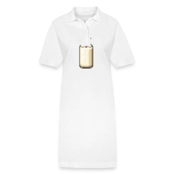 milch Pixel Gamer - Stanley/Stella Frauen Bio-Polokleid PAIGER - Weiß - Vorne