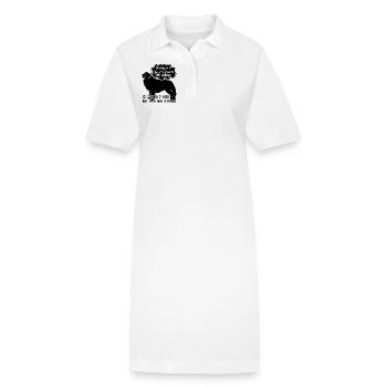 Without A Great Pyrenees - Stanley/Stella PAIGER Organic Women’s Polo Dress - white - Front