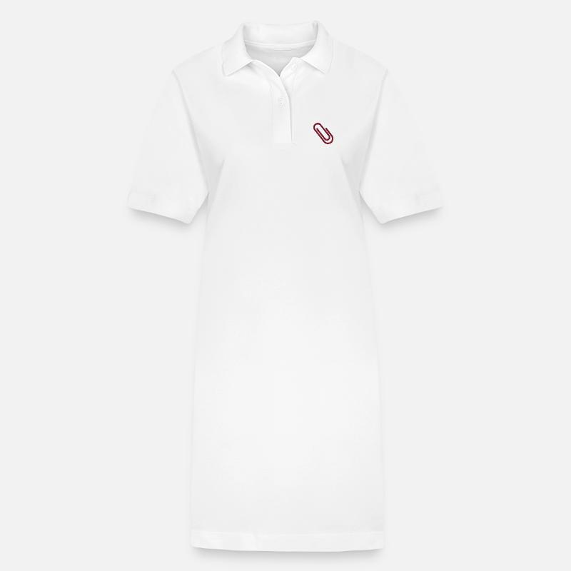 Trombone brodé - Robe polo bio PAIGER Stanley/Stella Femme - blanc