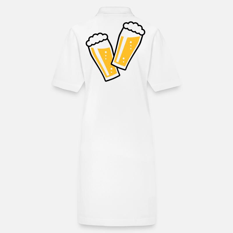 2 Biergläser Stoßen An (Bier / Willibecher / 2C) Stanley/Stella Frauen Bio-Polokleid PAIGER