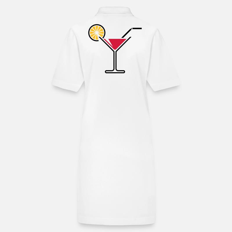 Cocktail / Cocktailglas / Martini + (Rot) Stanley/Stella Frauen Bio-Polokleid PAIGER