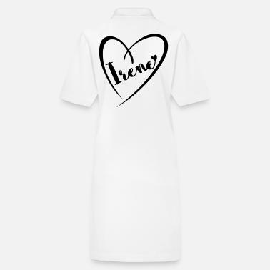 Cognome e nome di Irene nella cornice del cuore Mini abito ecologico in stile polo PAIGER di Stanley/Stella