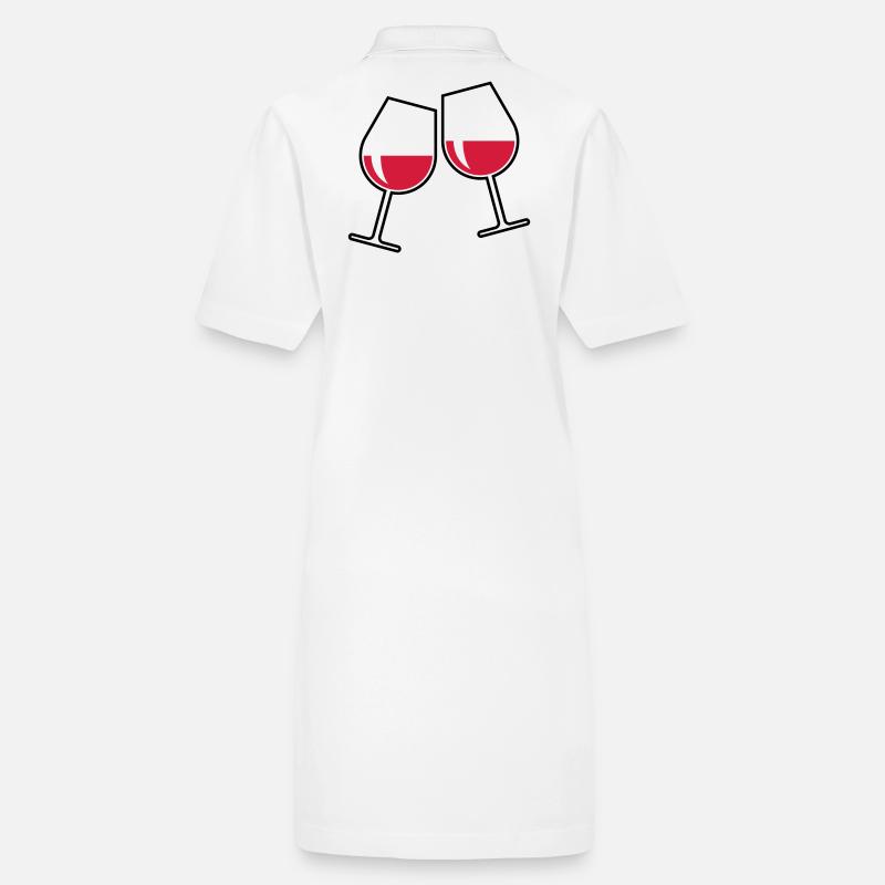 2 verres à vin rouge (vin rouge / vin / bulbeux / à 2C) Robe polo bio PAIGER Stanley/Stella Femme