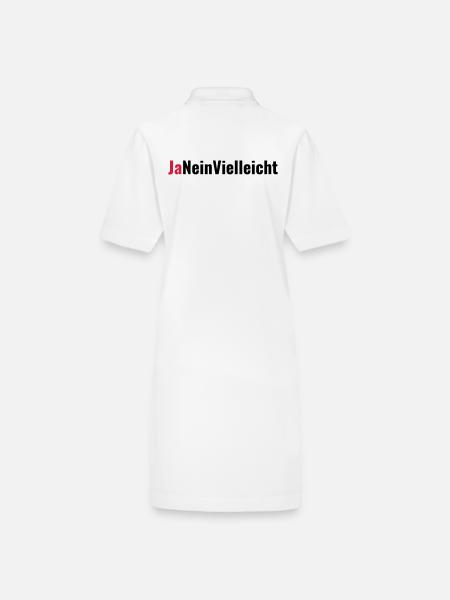 Ja Nein Vielleicht Heiratsantrag Geschenk - Stanley/Stella Frauen Bio-Polokleid PAIGER - Weiß - Hinten