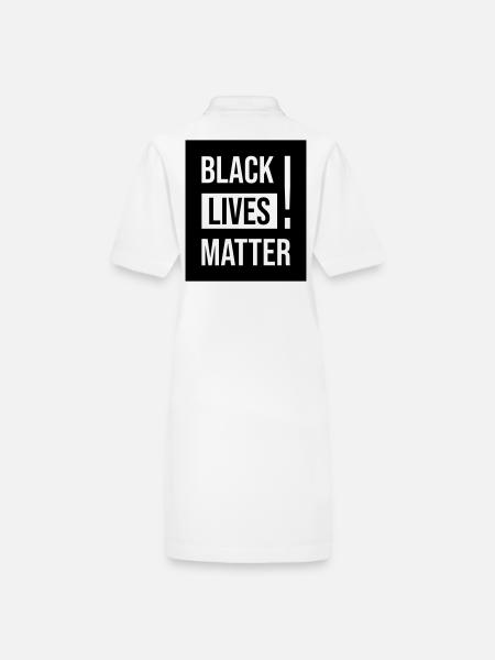 Chemise design Black Lives Matter - Robe polo bio PAIGER Stanley/Stella Femme - blanc - Dos