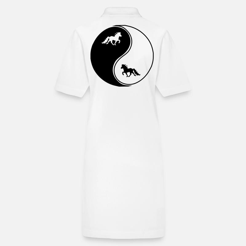 Islandpferde Yin Yang Freizeitreiten Pferd Stanley/Stella Frauen Bio-Polokleid PAIGER