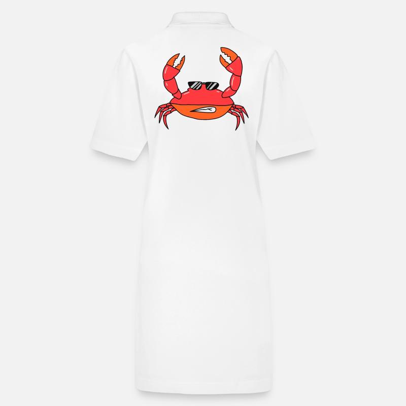 Cute Crab Crabs Crustaceans Stanley/Stella PAIGER Organic Women’s Polo Dress