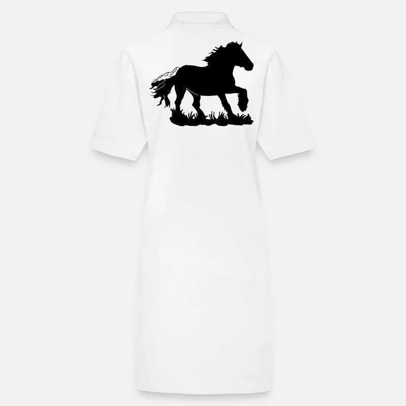 Kaltblut, Kaltblüter, Draft horse Stanley/Stella Frauen Bio-Polokleid PAIGER