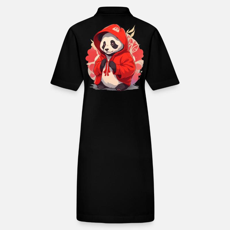 Panda mit Hoody Stanley/Stella Frauen Bio-Polokleid PAIGER