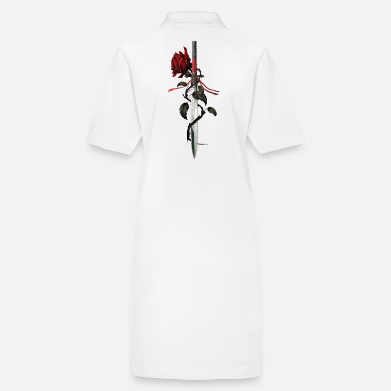 Rose Swords Edgy Aesthetic Soft Grunge Stanley/Stella PAIGER Organic Women’s Polo Dress