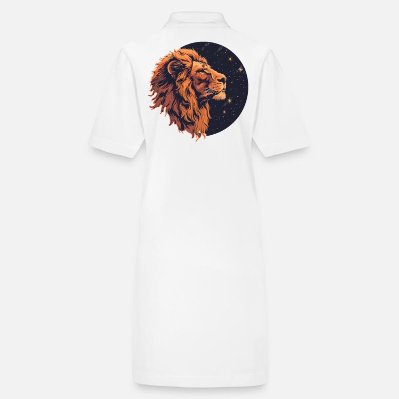 Lion avec ciel étoilé Robe polo bio PAIGER Stanley/Stella Femme