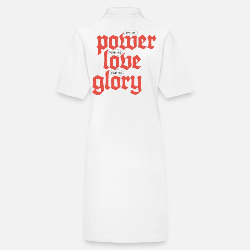 Power, Love & Glory | White Stanley/Stella PAIGER Organic Women’s Polo Dress