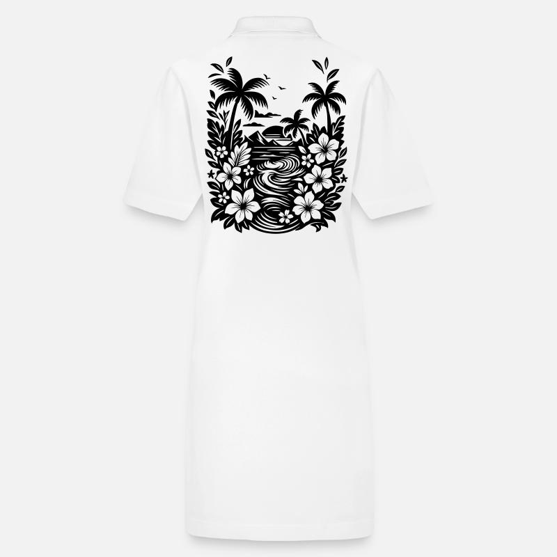Vacances Plage et palmiers Robe polo bio PAIGER Stanley/Stella Femme