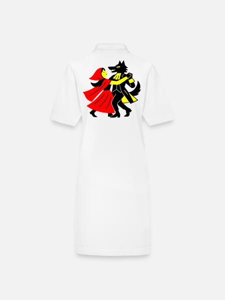 Valse avec Le Loup - Robe polo bio PAIGER Stanley/Stella Femme - blanc - Dos