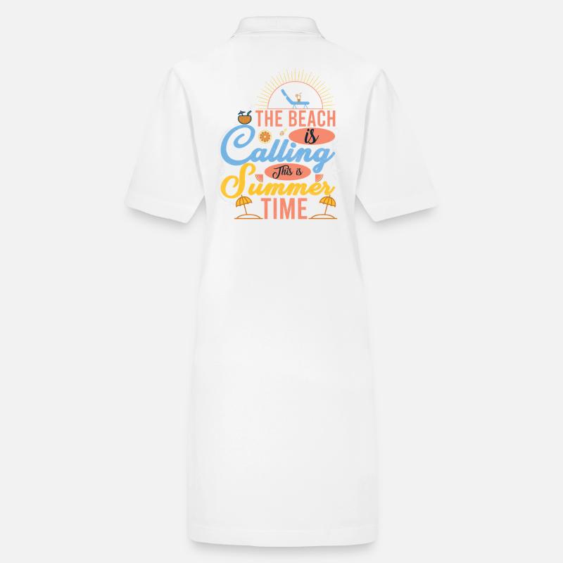Design de plage estival avec des motifs de soleil Robe polo bio PAIGER Stanley/Stella Femme