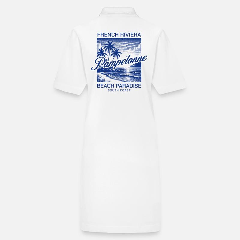Pampelonne Beach Bleu Riviera Robe polo bio PAIGER Stanley/Stella Femme
