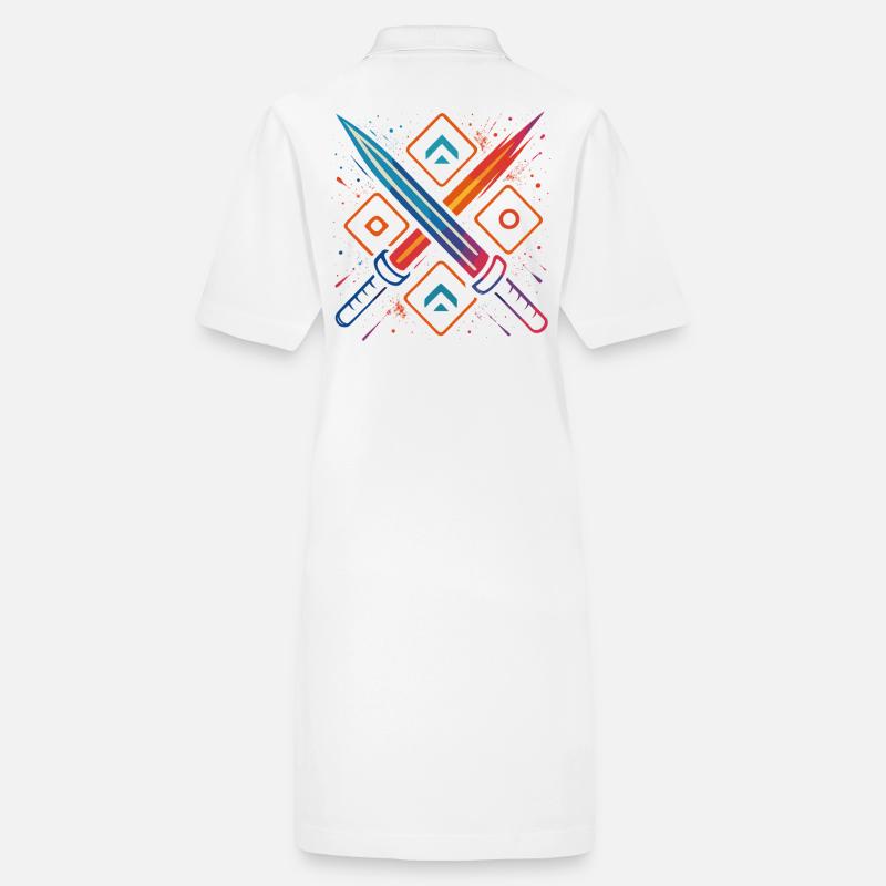 Gaming Schwerter Neon Stanley/Stella Frauen Bio-Polokleid PAIGER